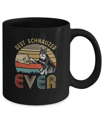 Vintage Best Schnauzer Dad Ever Bump Fit Funny Dad Gifts Mug-Coffee Mug-11oz Mug-Black