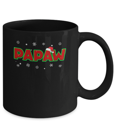Papaw Christmas Santa Ugly Sweater Gift Mug-Coffee Mug-11oz Mug-Black