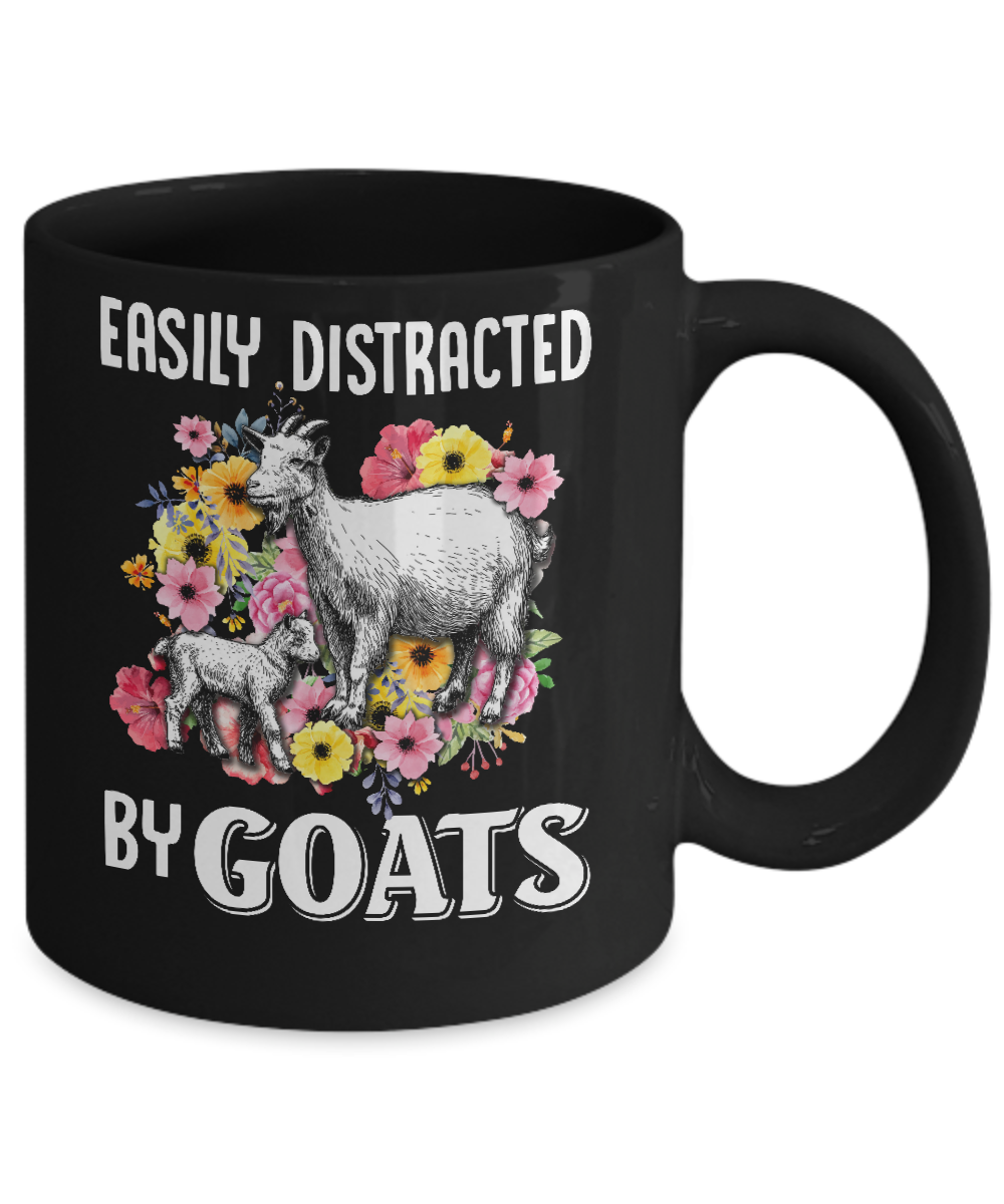 Easily Distracted By Goats Mug-Coffee Mug-11oz Mug-Black