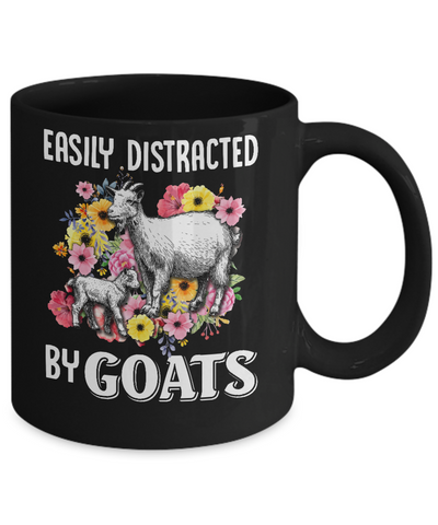 Easily Distracted By Goats Mug-Coffee Mug-11oz Mug-Black
