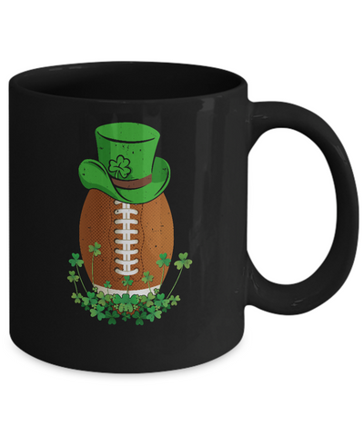 Shamrock Football Leprechaun St Patricks Day Mug-Coffee Mug-11oz Mug-Black