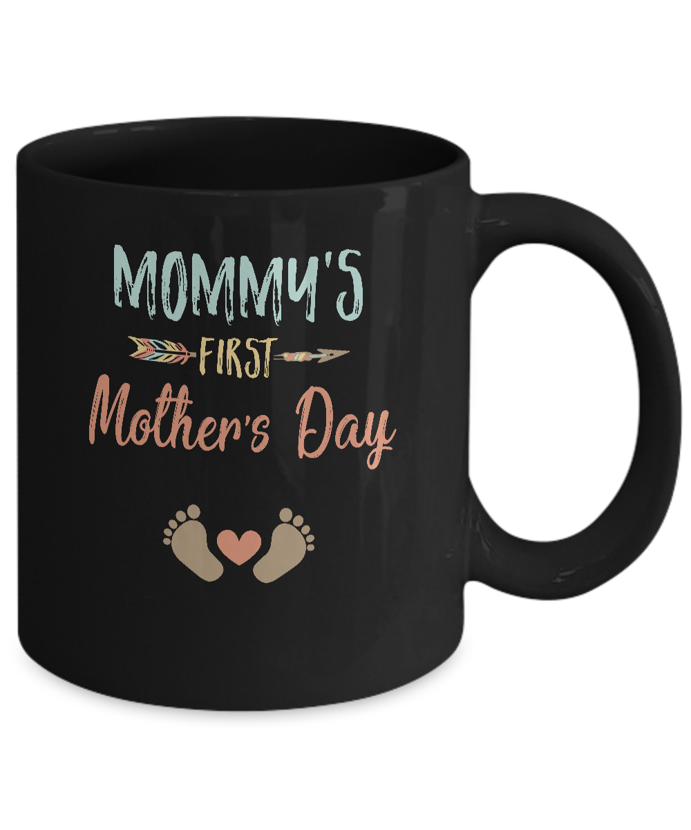 Funny Mommy's First Mother's Day Gift Mug-Coffee Mug-11oz Mug-Black