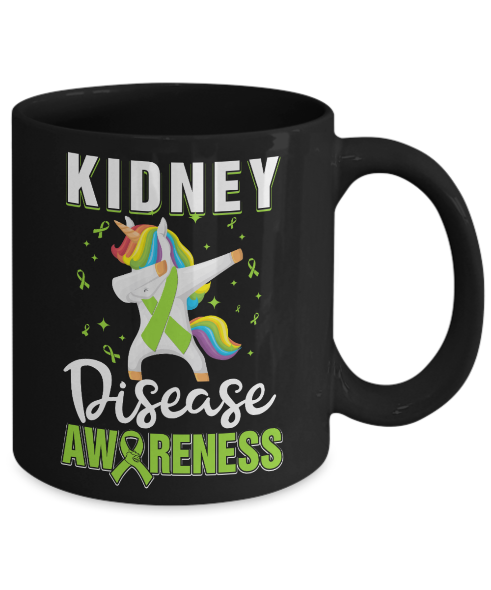 Inspirational Kidney Disease Awareness Unicorn Support Mug-Coffee Mug-11oz Mug-Black