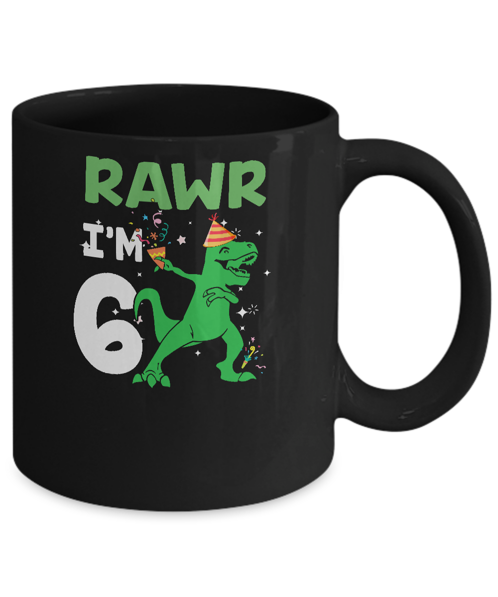 Rawr I'm 8 Birthday Gifts 2013 Dinosaur For Boys Youth Mug-Coffee Mug-11oz Mug-Black