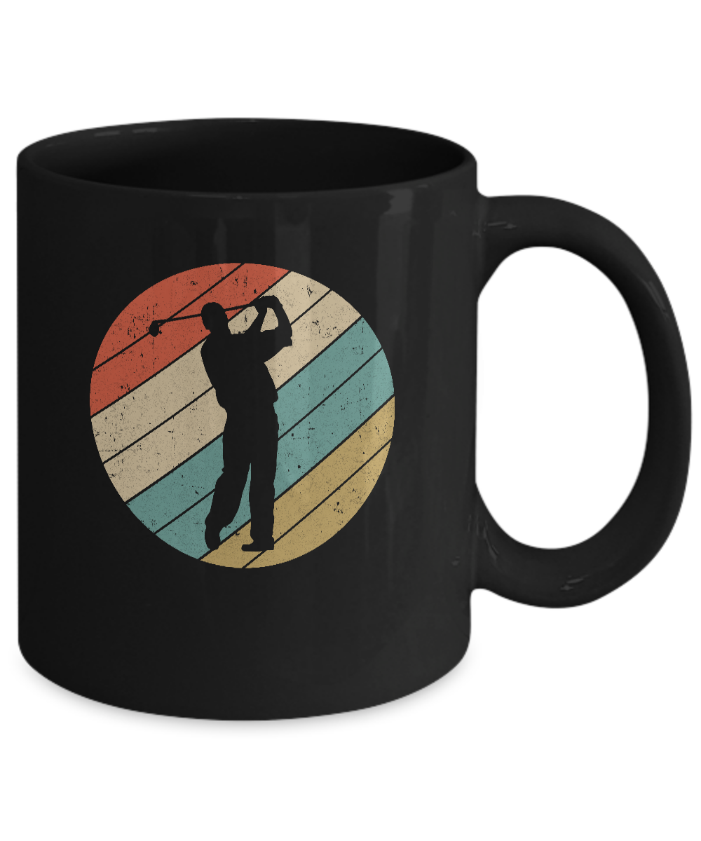 Retro Vintage Golf Gifts Mug-Coffee Mug-11oz Mug-Black
