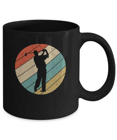 Retro Vintage Golf Gifts Mug-Coffee Mug-11oz Mug-Black