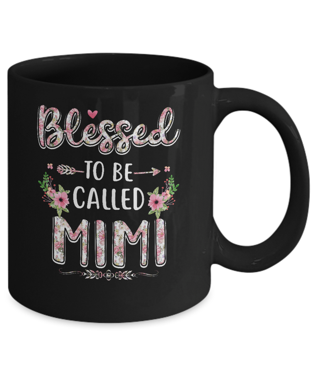 Funny Grandma Gifts Blessed To Be Called Mimi Mug-Coffee Mug-11oz Mug-Black