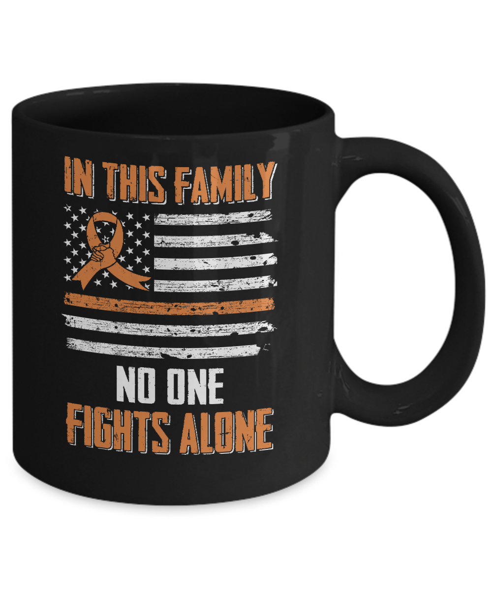 In This Family No One Fights Alone Multiple Sclerosis Mug-Coffee Mug-11oz Mug-Black