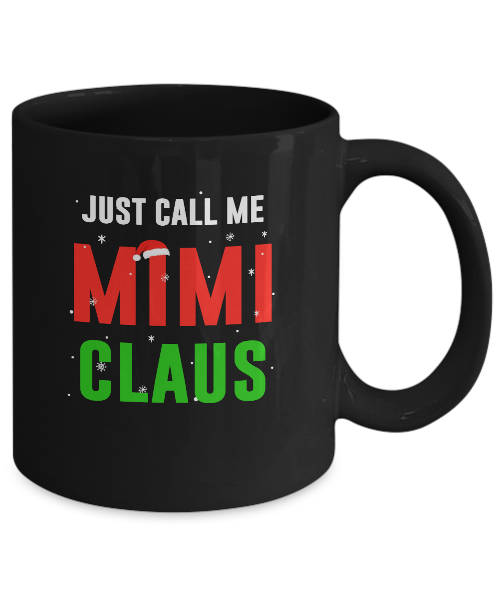 Santa Mimi Claus Matching Family Christmas Pajamas Mug-Coffee Mug-11oz Mug-Black
