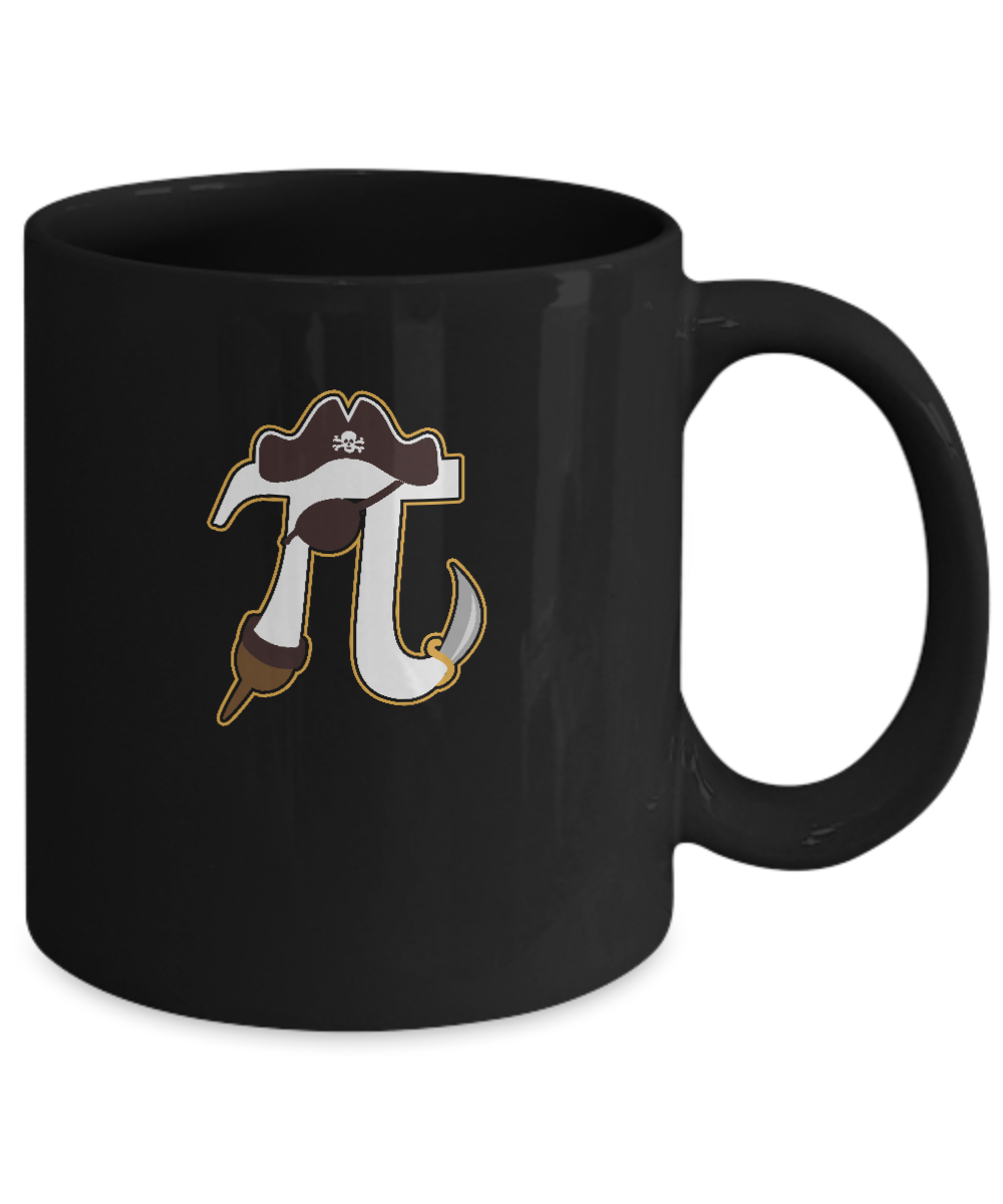 Pi Day 2018 Funny Pi Pirate Style For Math Mug-Coffee Mug-11oz Mug-Black