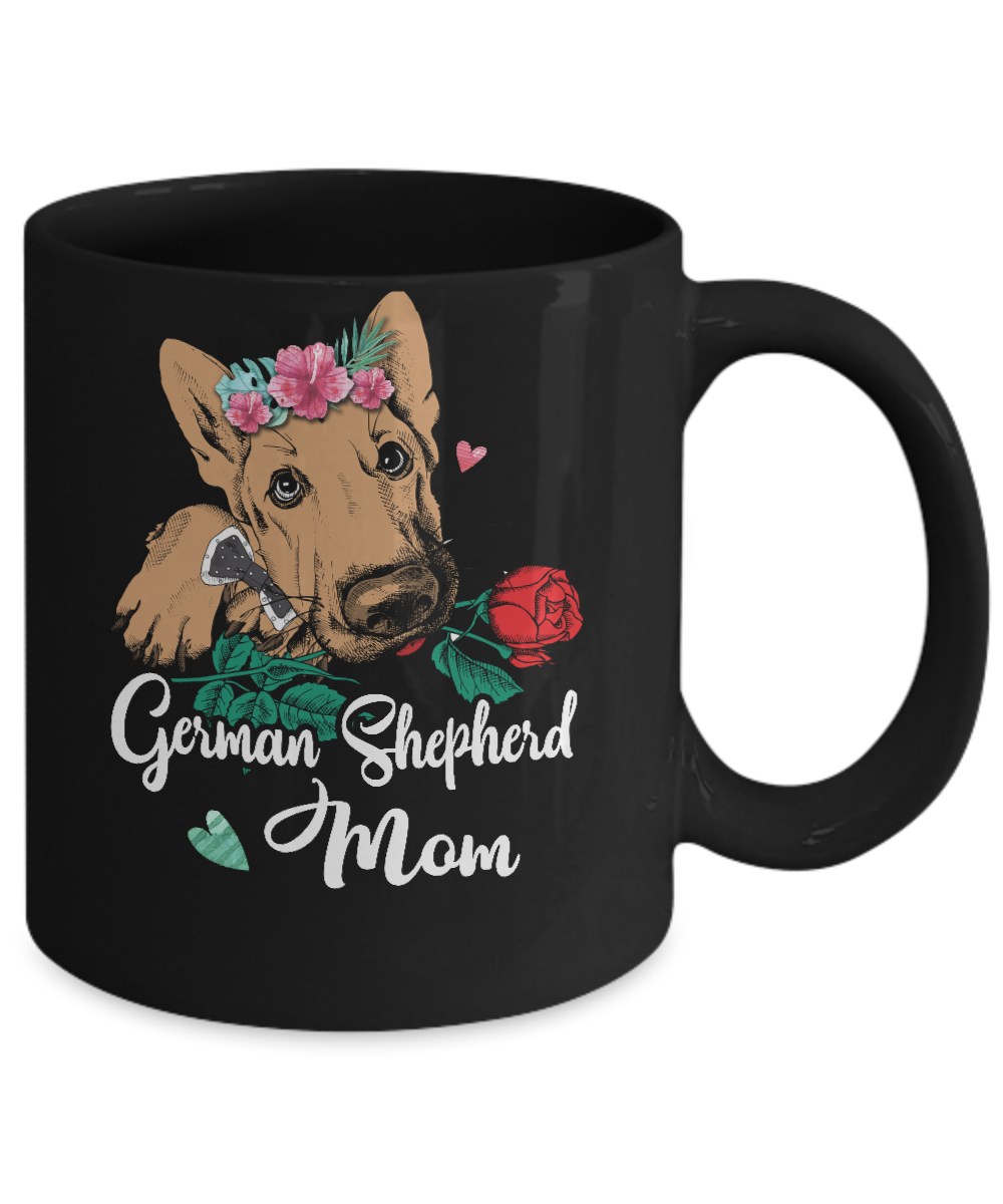 German Shepherd Mom Funny Dog Mom Gift Idea Mug-Coffee Mug-11oz Mug-Black
