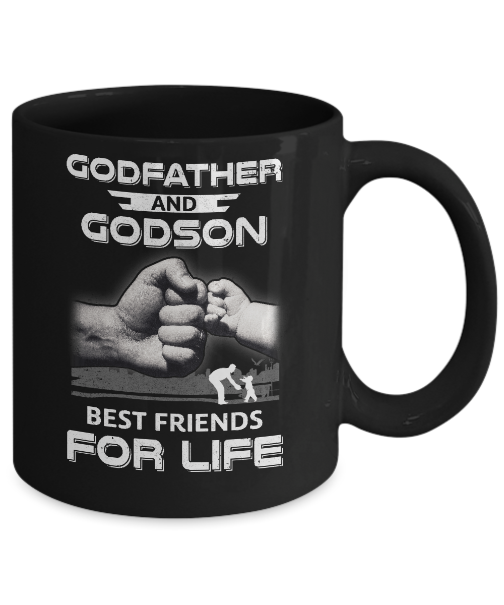 God-Father God-Son Best Friends For Life Fathers Day Mug-Coffee Mug-11oz Mug-Black