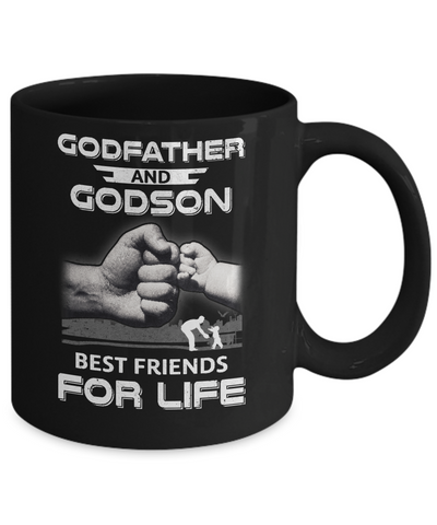 God-Father God-Son Best Friends For Life Fathers Day Mug-Coffee Mug-11oz Mug-Black