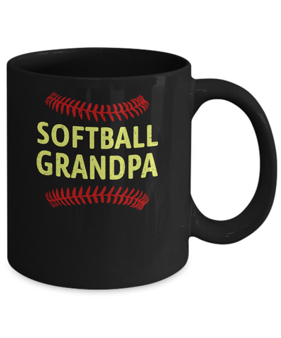 Softball Grandpa Mug-Coffee Mug-11oz Mug-Black