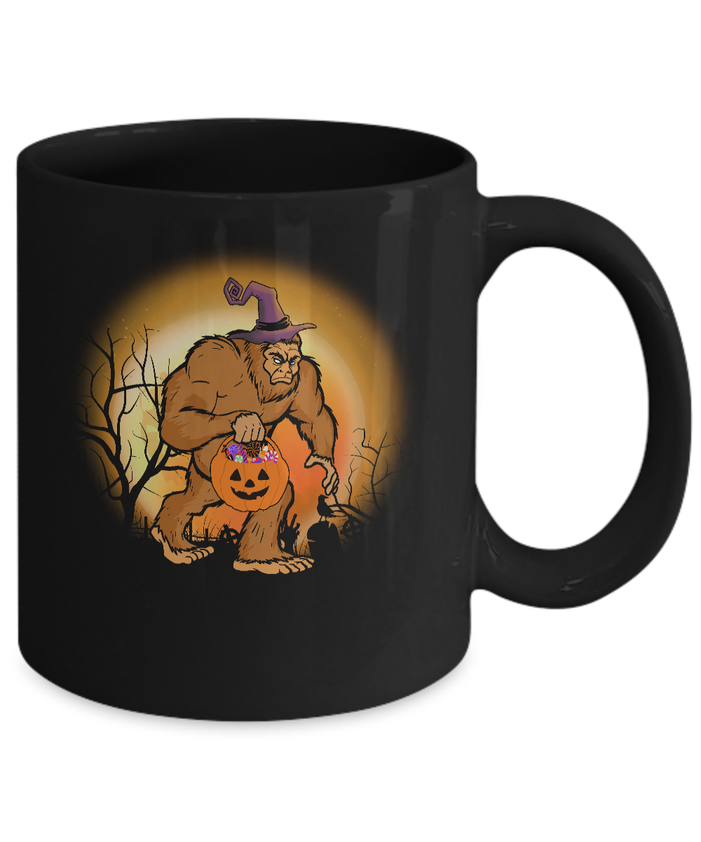 Funny Bigfoot Halloween For Kids Boys Girls Mug-Coffee Mug-11oz Mug-Black