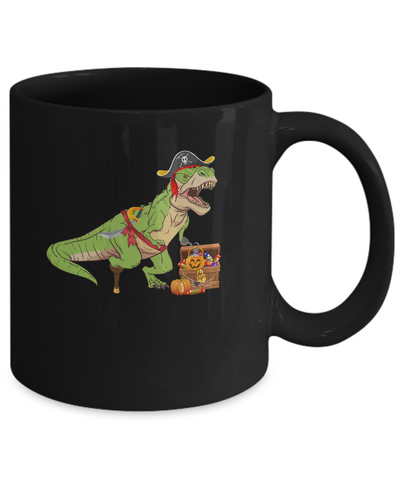 Dinosaurs T-Rex Pirate Halloween Saurus For Men Women Mug-Coffee Mug-11oz Mug-Black