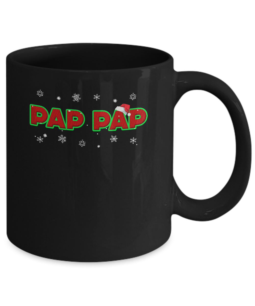 Pap Pap Christmas Santa Ugly Sweater Gift Mug-Coffee Mug-11oz Mug-Black