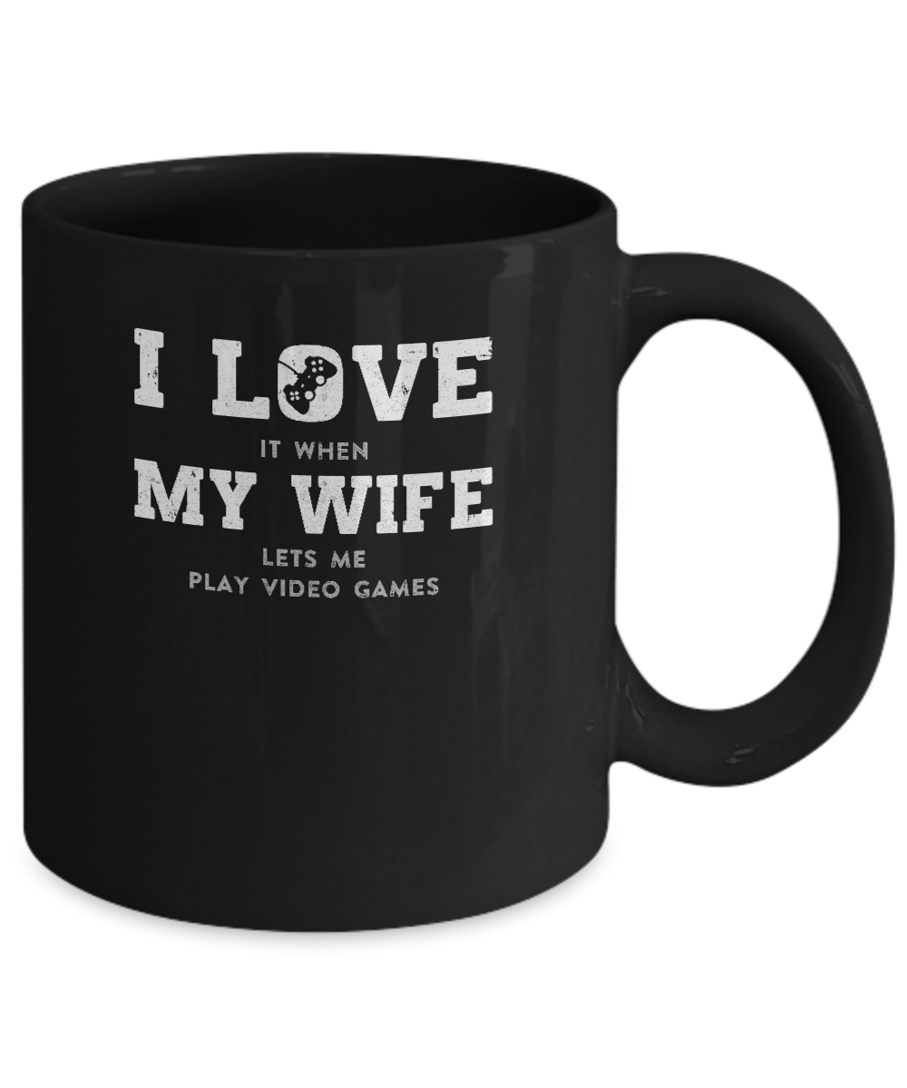 Funny Father's Day Gift From Wife Video Game Dad Mug-Coffee Mug-11oz Mug-Black