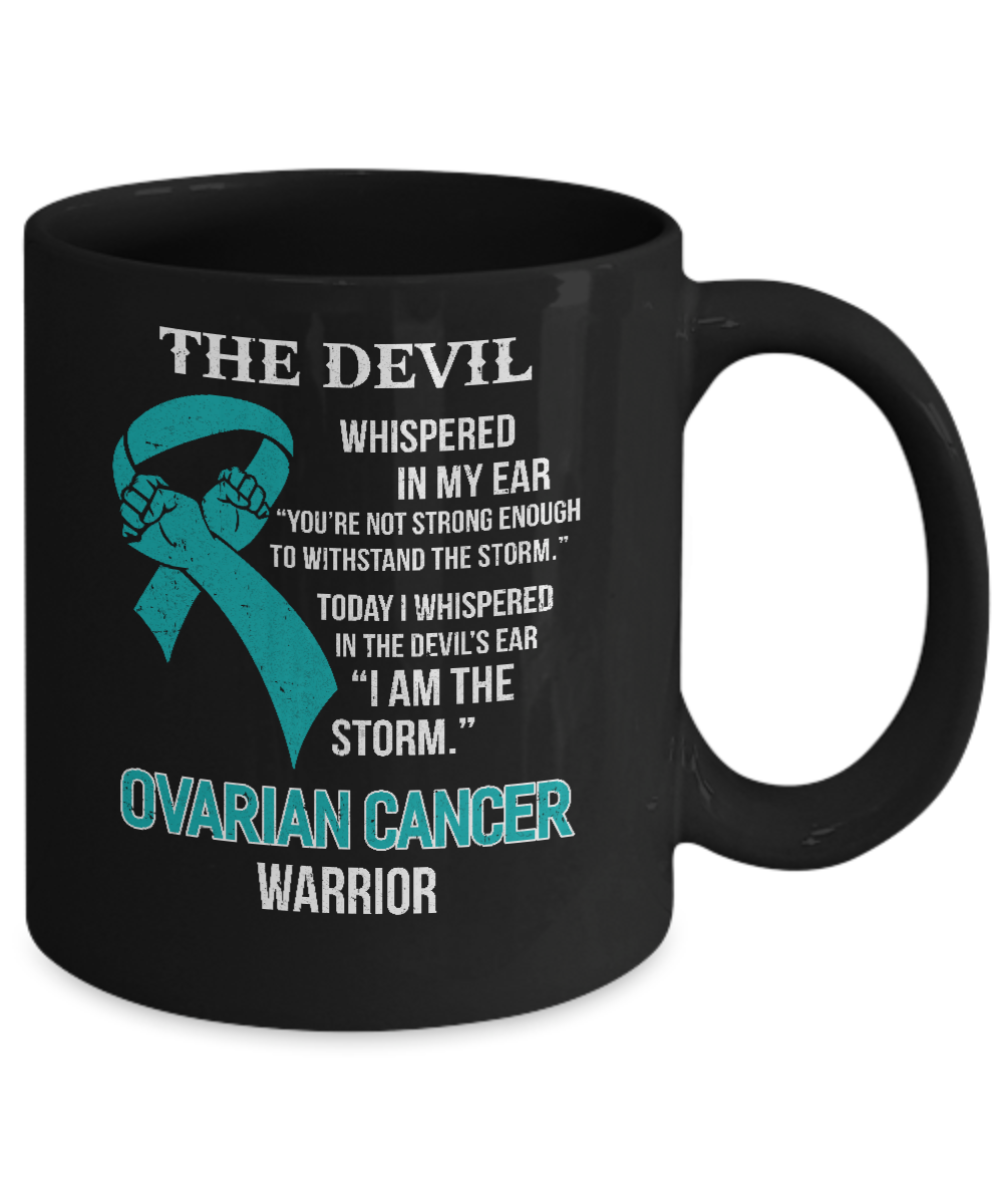 I Am The Storm Support Ovarian Cancer Warrior Gift Mug-Coffee Mug-11oz Mug-Black