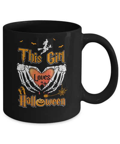 This Girl Loves Halloween Mug-Coffee Mug-11oz Mug-Black