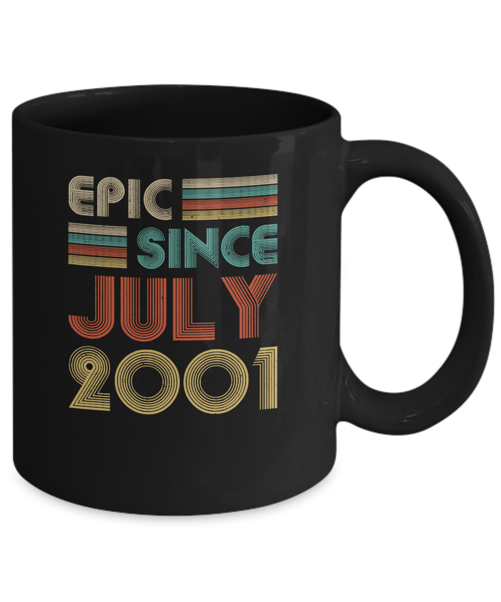 Epic Since July 2001 Vintage 20th Birthday Gifts Mug-Coffee Mug-11oz Mug-Black