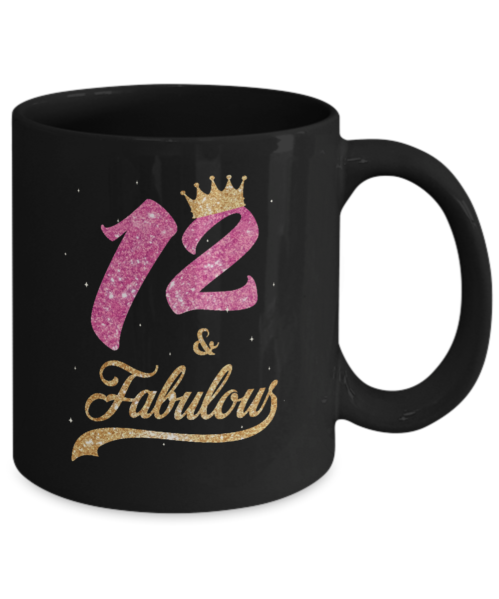12Th And Fabulous Twelve Birthday Mug-Coffee Mug-11oz Mug-Black