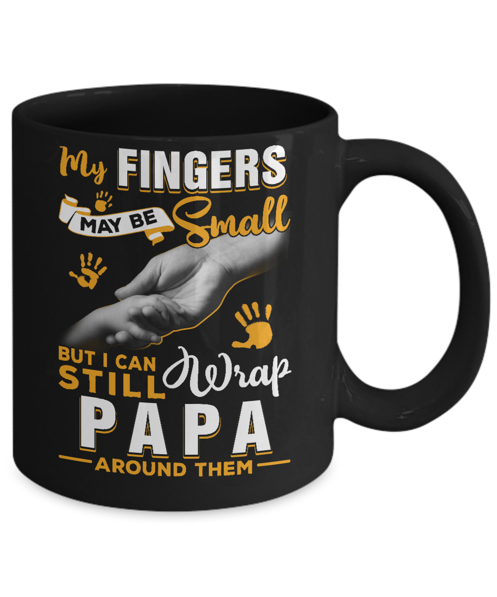 My Fingers May Be Small But I Can Still Wrap Papa Youth Mug-Coffee Mug-11oz Mug-Black