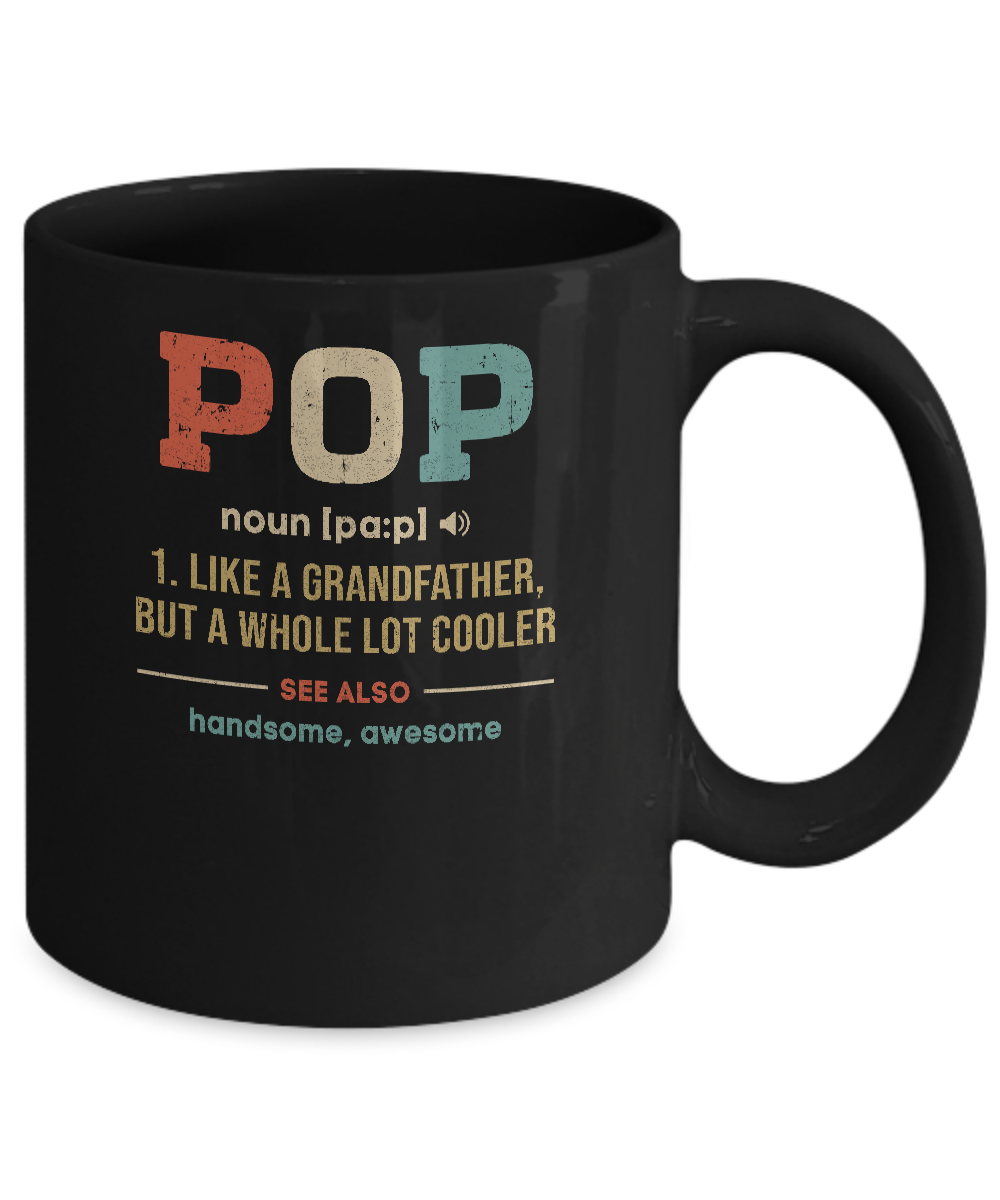 Vintage Pop Gifts Grandpa Definition Fathers Day Mug-Coffee Mug-11oz Mug-Black