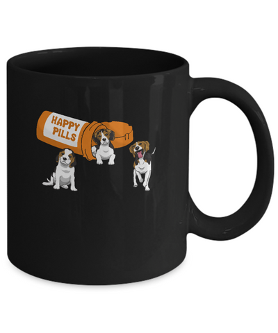 Beagles Happy Pills Mug-Coffee Mug-11oz Mug-Black