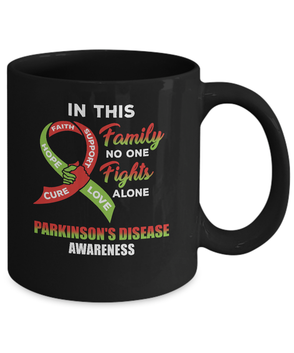 In This School No One Fights Parkinson's Disease Awareness Alone Mug-Coffee Mug-11oz Mug-Black
