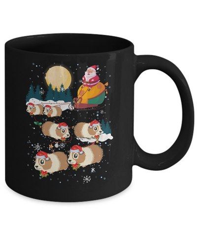 Funny Christmas Guinea Pig Reindeer Lover Santa Gift Mug-Coffee Mug-11oz Mug-Black