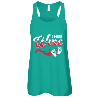 I Miss Wine Pregnancy Bump Mommy-T-Shirt & Tank Top-Women's Flowy Racerback Tank-Kelly