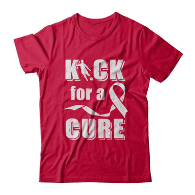 Kick For A Cure Soccer Clear Lung Cancer Awareness-T-Shirt & Hoodie-Classic T-Shirt-Red