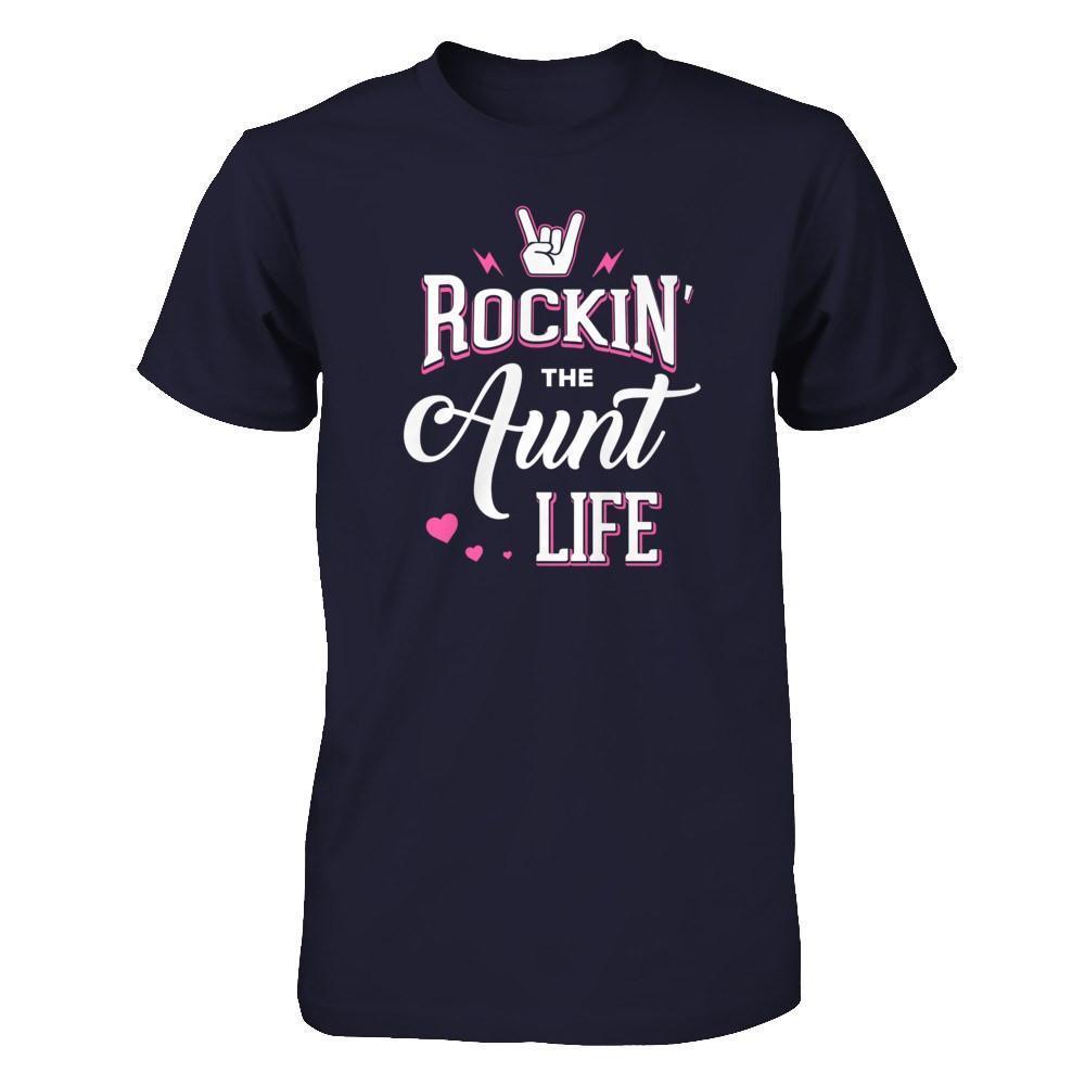 Rockin' The Aunt Life-T-Shirt & Tank Top-Premium T-Shirt-Midnight Navy