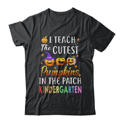 I Teach The Cutest Pumpkins In The Patch Kindergarten Halloween-T-Shirt & Hoodie-Classic T-Shirt-Black