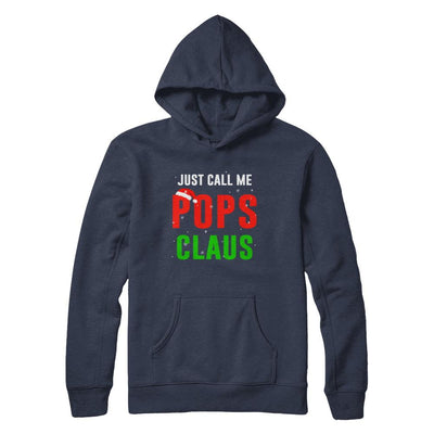 Santa Pops Claus Matching Family Christmas Pajamas-T-Shirt & Sweatshirt-Pullover Hoodie-Navy