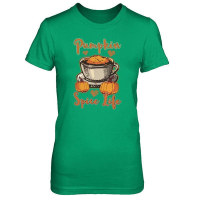 Pumpkin Spice Life Coffee Autumn Life Season-T-Shirt & Tank Top-Women's T-Shirt-Irish Green