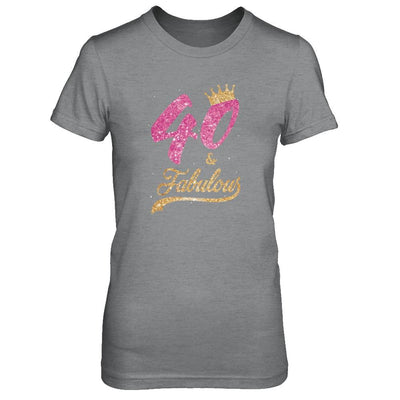 40 And Fabulous 1981 40th Birthday Gift-T-Shirt & Tank Top-Women's T-Shirt-Sport Grey
