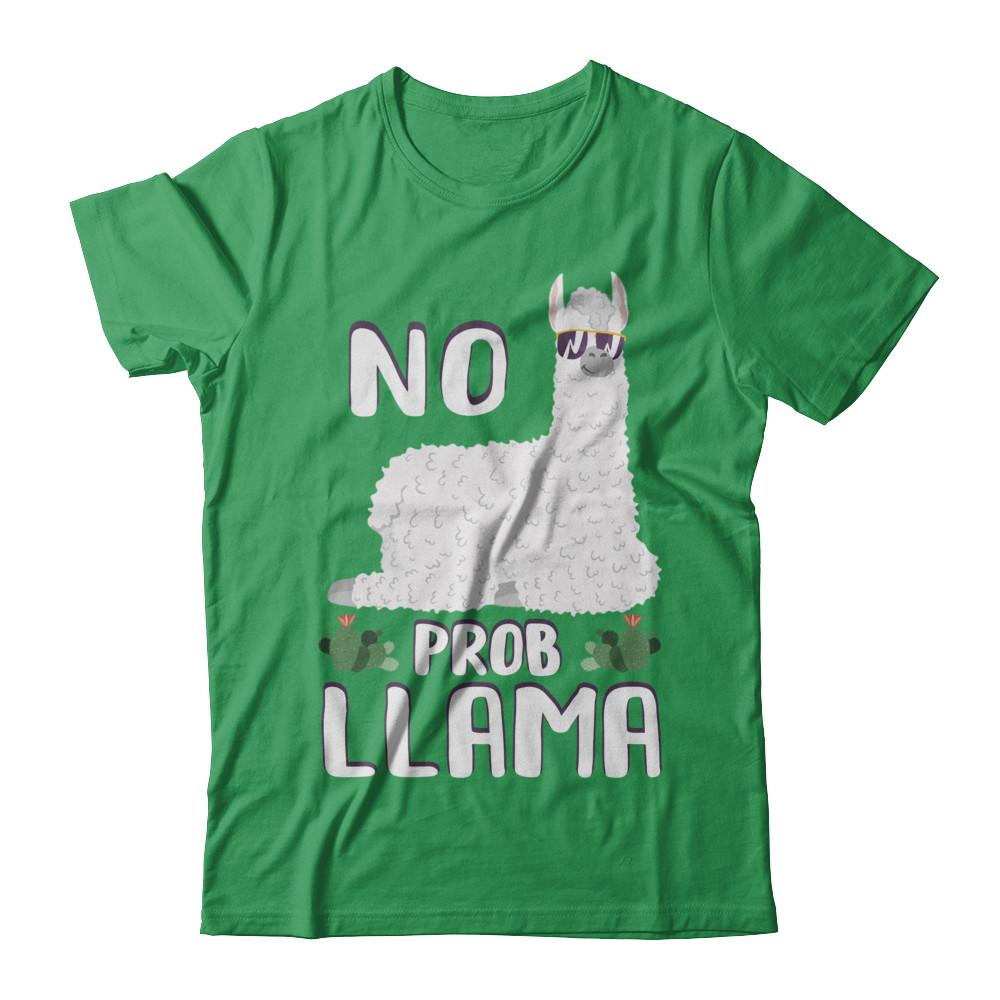 No Prob Llama No Drama Mama Alpaca Llamacorn-T-Shirt & Hoodie-Premium T-Shirt-Kelly Green