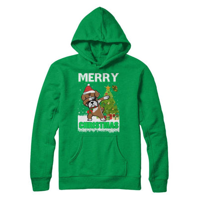 Cute Boxer Claus Merry Christmas Ugly Sweater-T-Shirt & Sweatshirt-Pullover Hoodie-Irish Green
