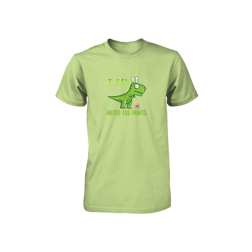 Funny Easter Bunny Dinosaur T-Rex Hates Egg Hunts Youth-Youth Shirt-Toddler T-Shirt-Key Lime
