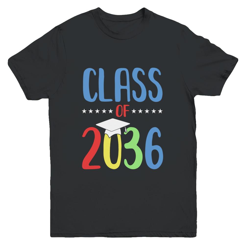 Grow With Me First Day Of School Class Of 2036 Youth-Youth Shirt-Youth T-Shirt-Black