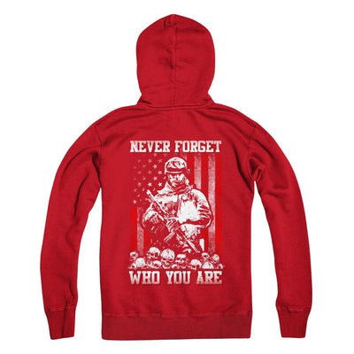 Veteran Soldier Never Forget Who You Are-T-Shirt & Hoodie-Pullover Hoodie-Red