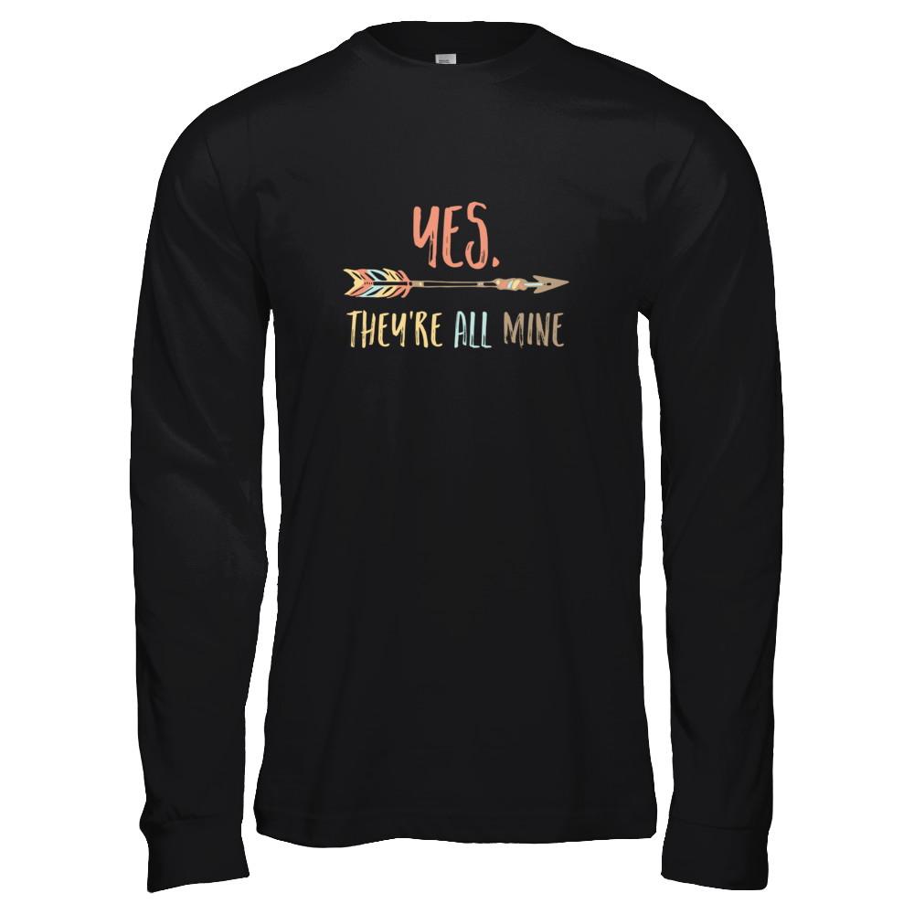 Yes They're All Mine-T-Shirt & Tank Top-Long Sleeve T-Shirt-Black