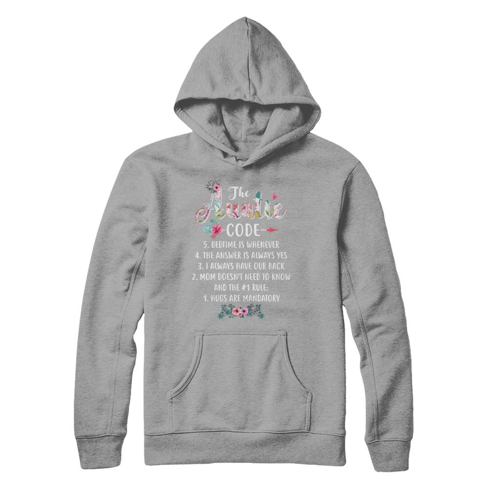 Funny The Auntie Code-T-Shirt & Hoodie-Pullover Hoodie-Light Steel