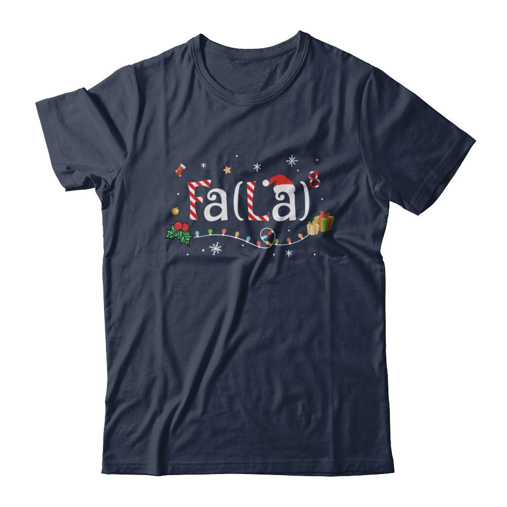 Cute Math Fa La Funny Christmas-T-Shirt & Sweatshirt-Classic T-Shirt-Navy