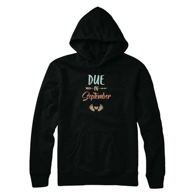 Due Date September 2021 Announcement Mommy Bump Pregnancy-T-Shirt & Tank Top-Pullover Hoodie-Black