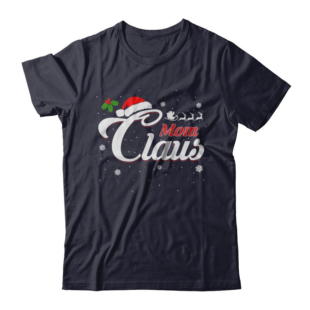 Matching Family Christmas Mom Claus-T-Shirt & Sweatshirt-Premium T-Shirt-Midnight Navy