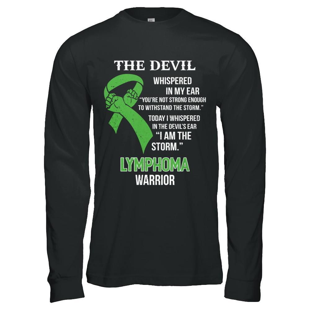I Am The Storm Support Lymphoma Awareness Warrior Gift-T-Shirt & Hoodie-Long Sleeve T-Shirt-Black