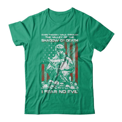 Veteran I Walk Through Shadow Of Death I Fear No Evil-T-Shirt & Hoodie-Classic T-Shirt-Kelly Green